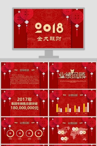2018金犬旺财主题年会策划PPT