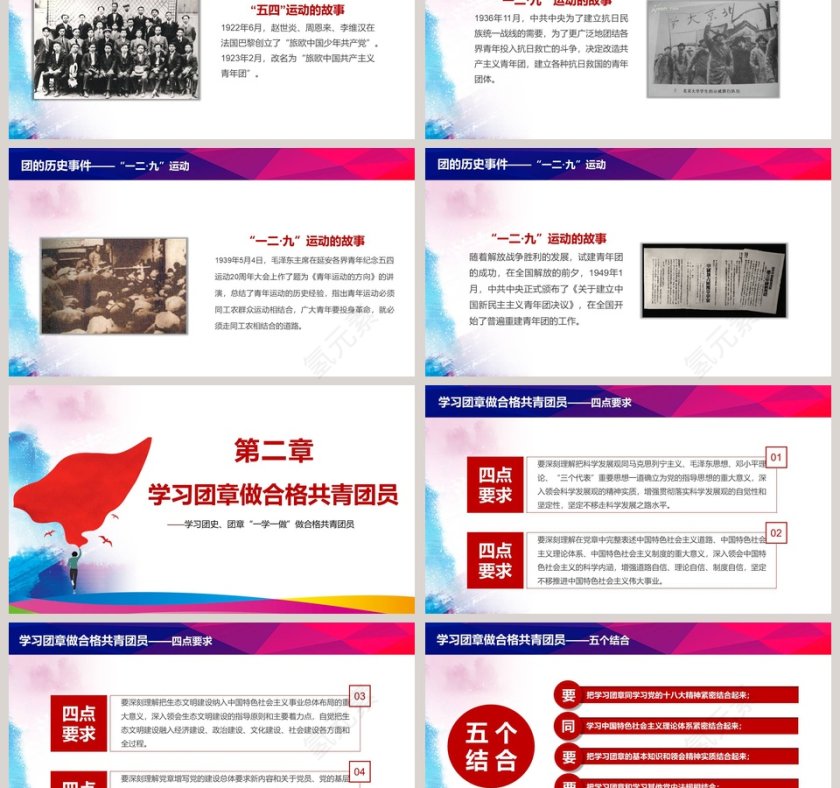 做合格共青团员PPT激情青春放飞梦想第3张