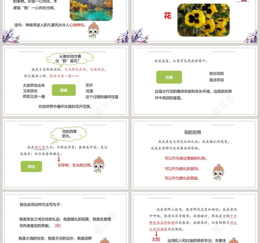 课文解析花之歌语文课件PPT第3张