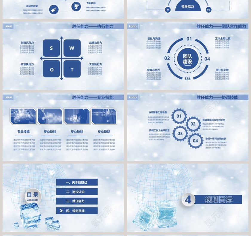 简约清新岗位竞聘PPT报告第4张