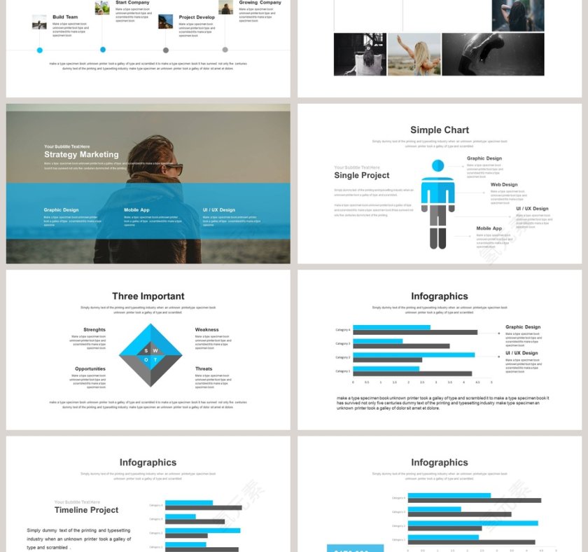 时尚黑白企业宣传PPT模板第3张