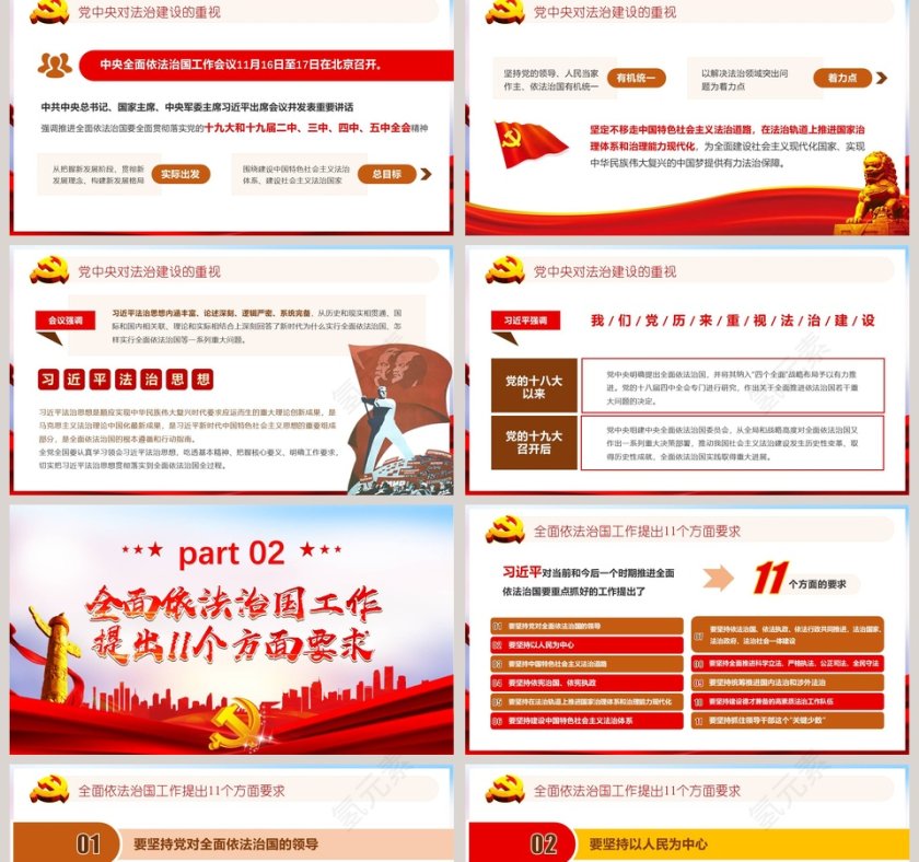论坚持全面依法治国PPT模板第2张