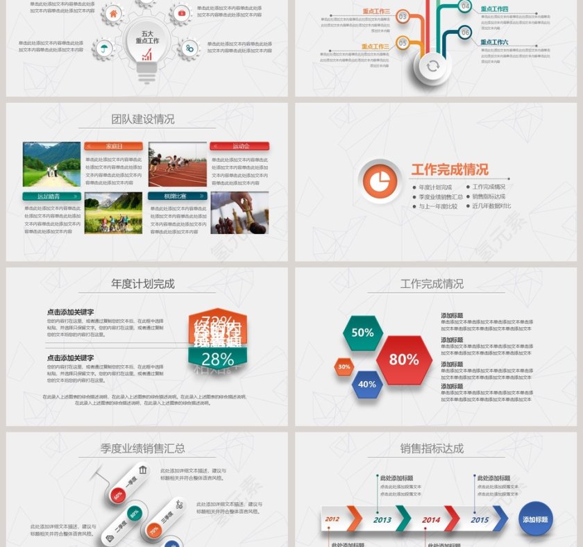2019年终工作总结暨新年计划PPT模版第3张