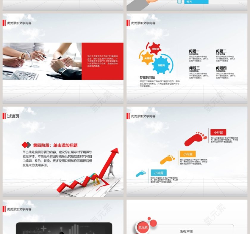 财务分析总结财务预算PPT模板  第6张