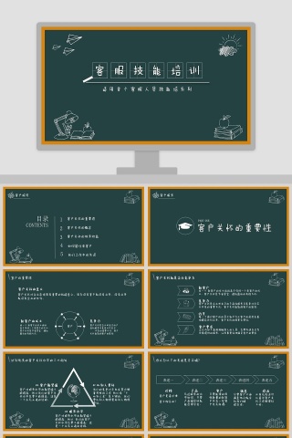 客服技巧培训PPT模板