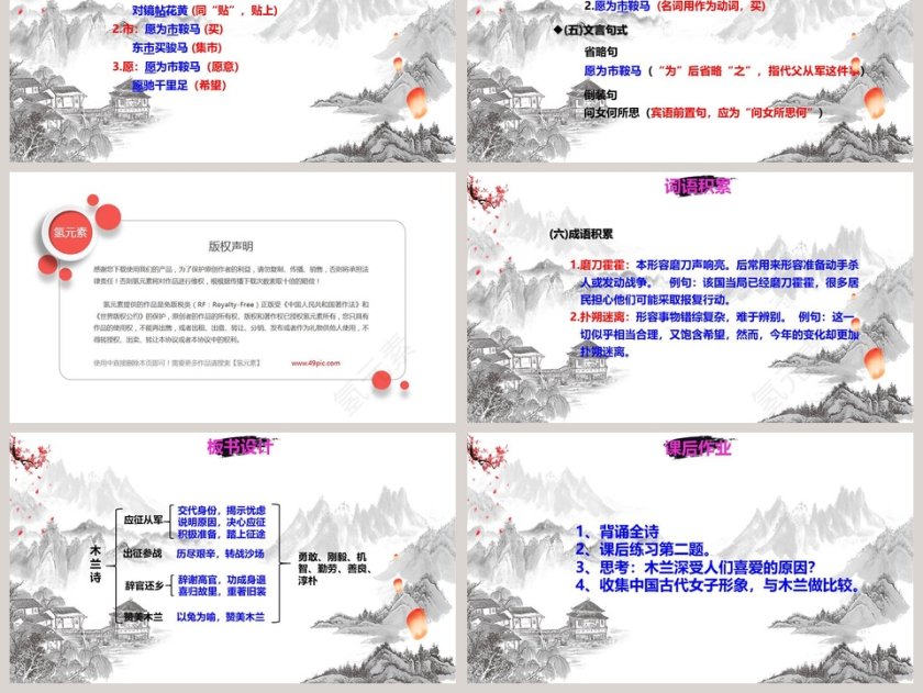诗词解析木兰诗语文课件PPT第6张