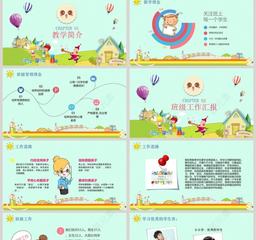 绿色简约五年级小学家长会PPT第2张