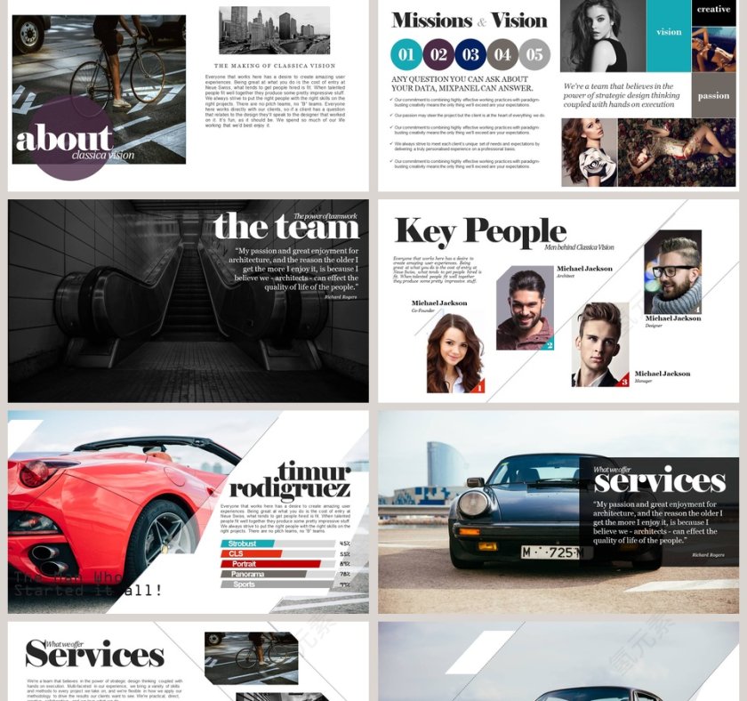 欧美极简PPT杂志风创业书PPT模板第2张