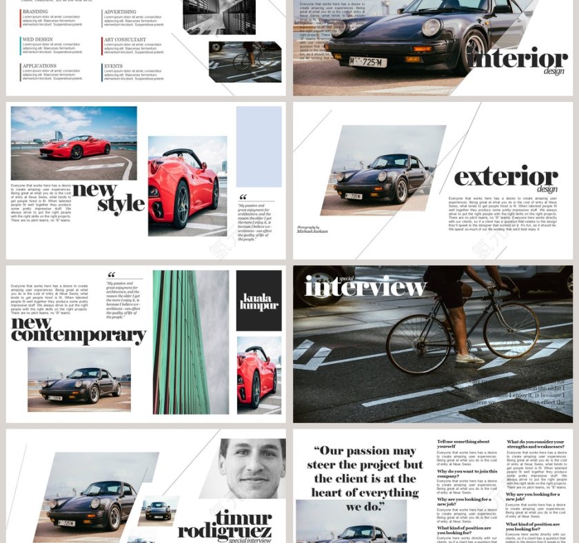 欧美极简PPT杂志风创业书PPT模板第3张