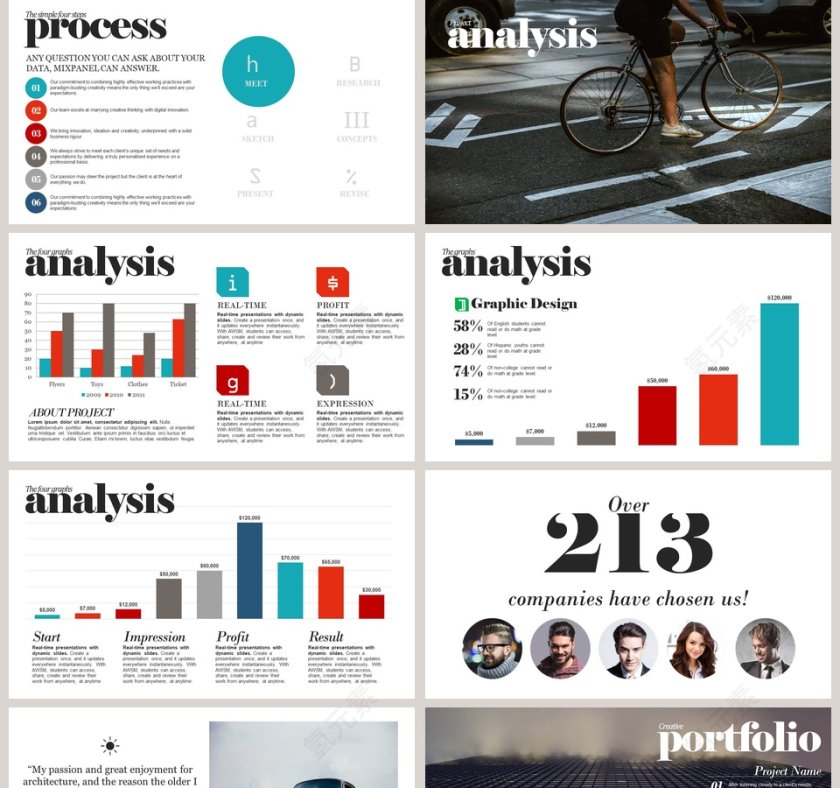 欧美极简PPT杂志风创业书PPT模板第5张