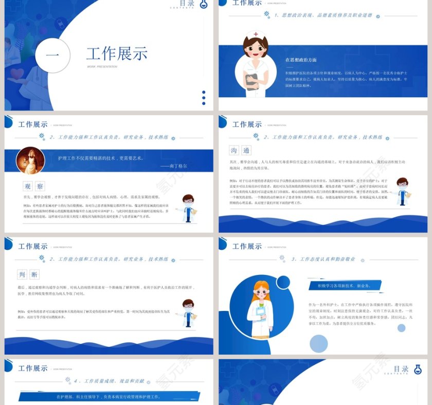 医院护士年度工作个人总结PPT模板第2张