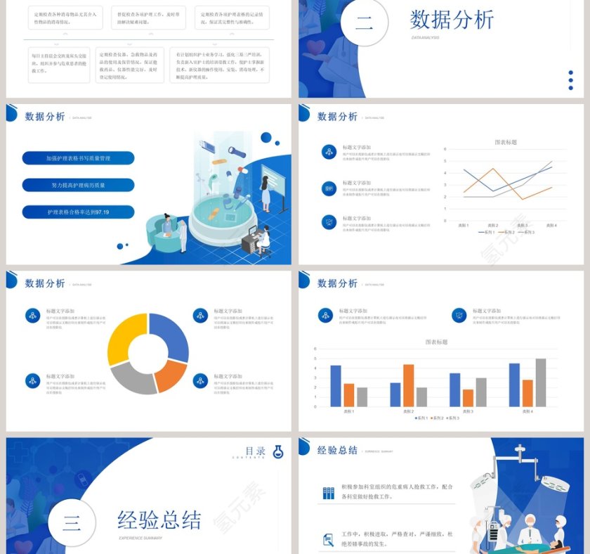 医院护士年度工作个人总结PPT模板第3张