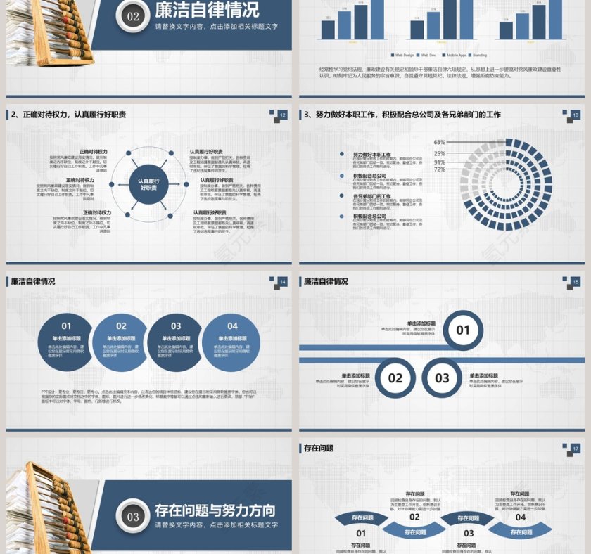 简约财务年度个人述职报告PPT第3张
