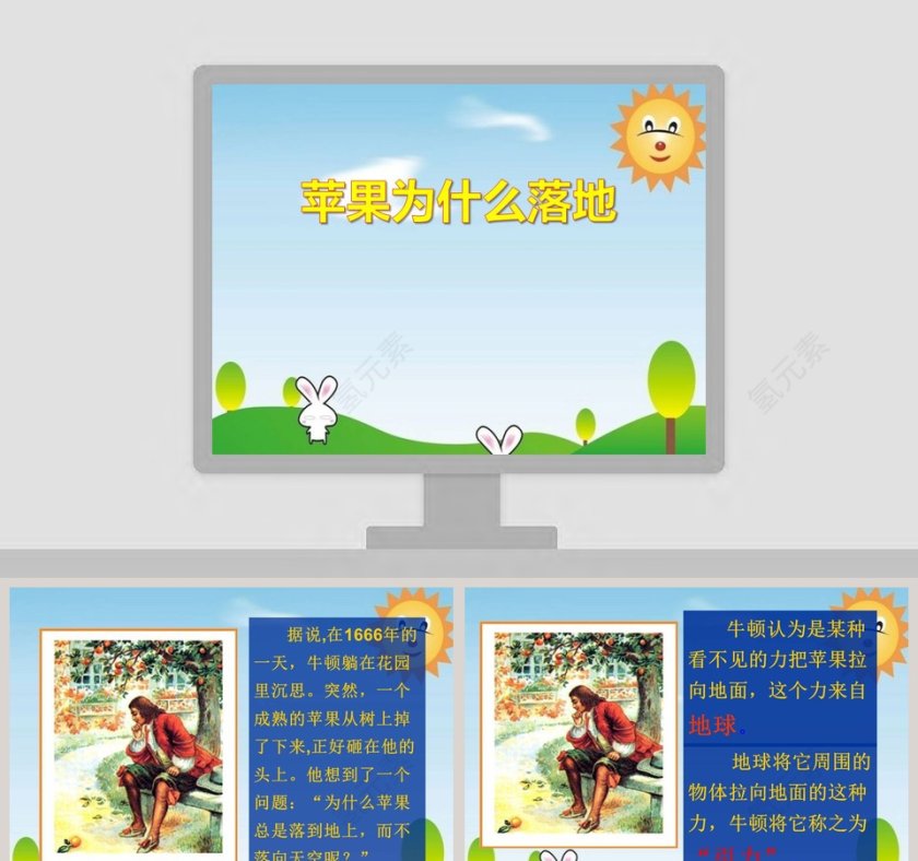 苹果为什么落地教学ppt课件第1张