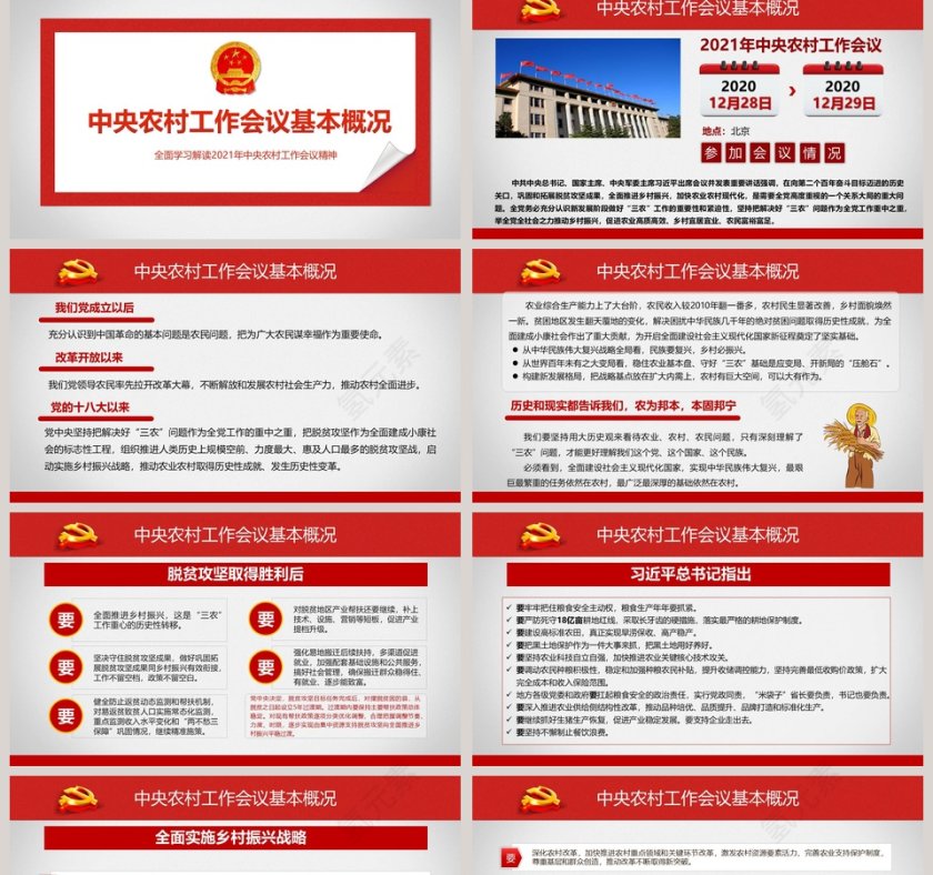 2021中央农村工作会议“三农”工作重心的历史性转移主题学习解读PPT模板第2张