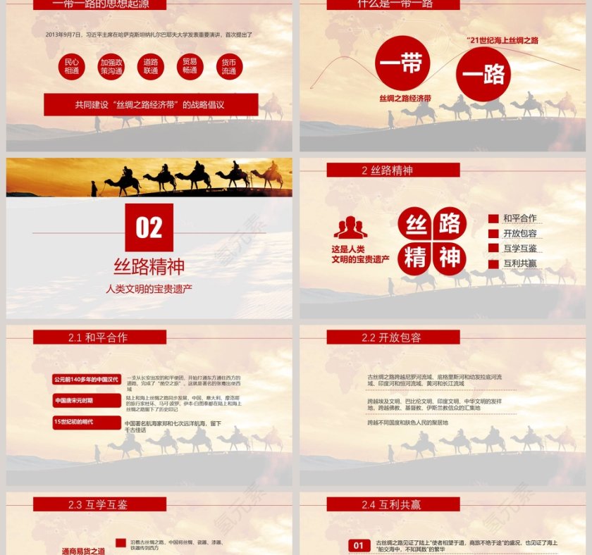 国际合作高峰论坛一带一路PPT第2张