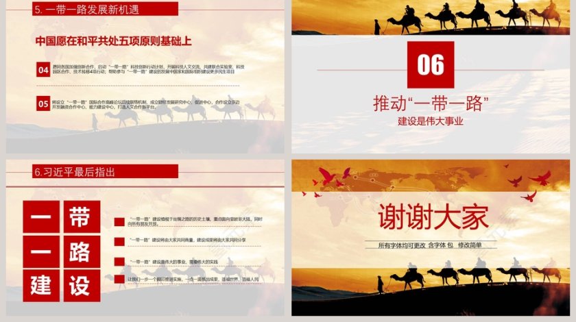 国际合作高峰论坛一带一路PPT第5张