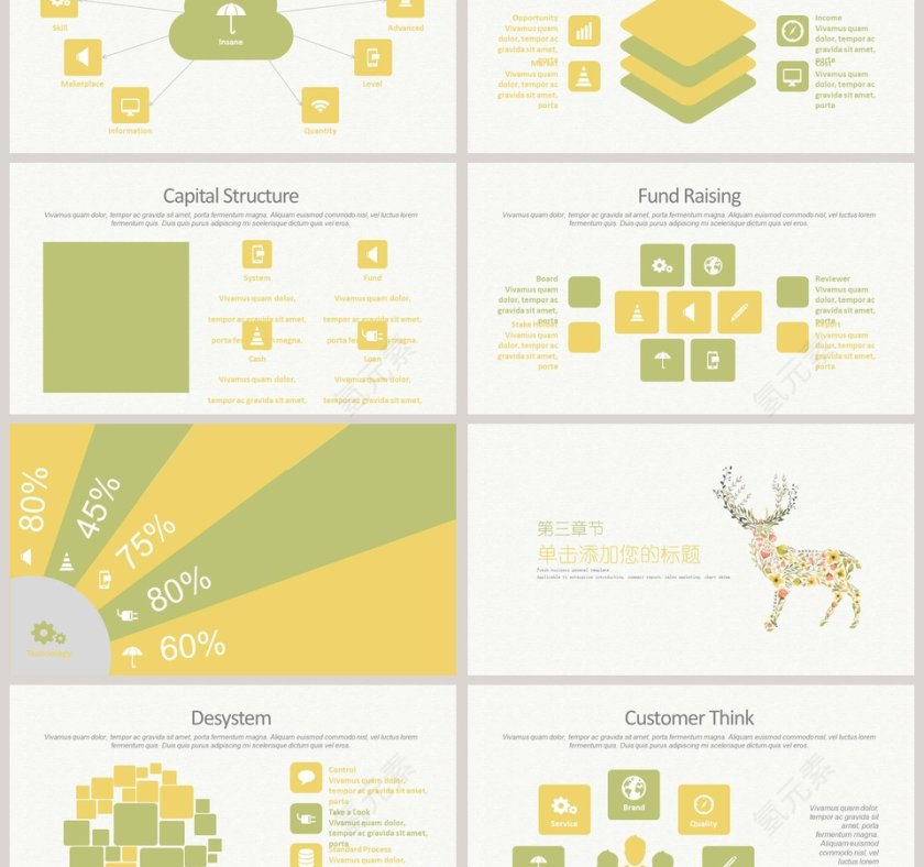 小清新文艺花卉PPT模板教师说课课件PPT第3张