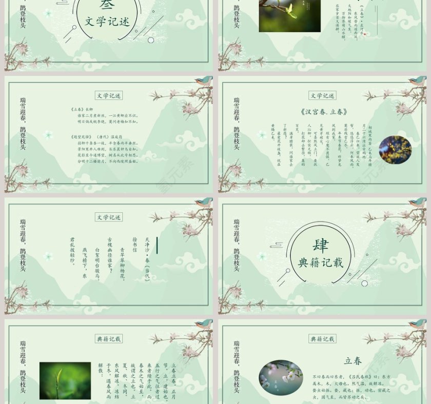 绿色简约立春传统节气介绍PPT第3张