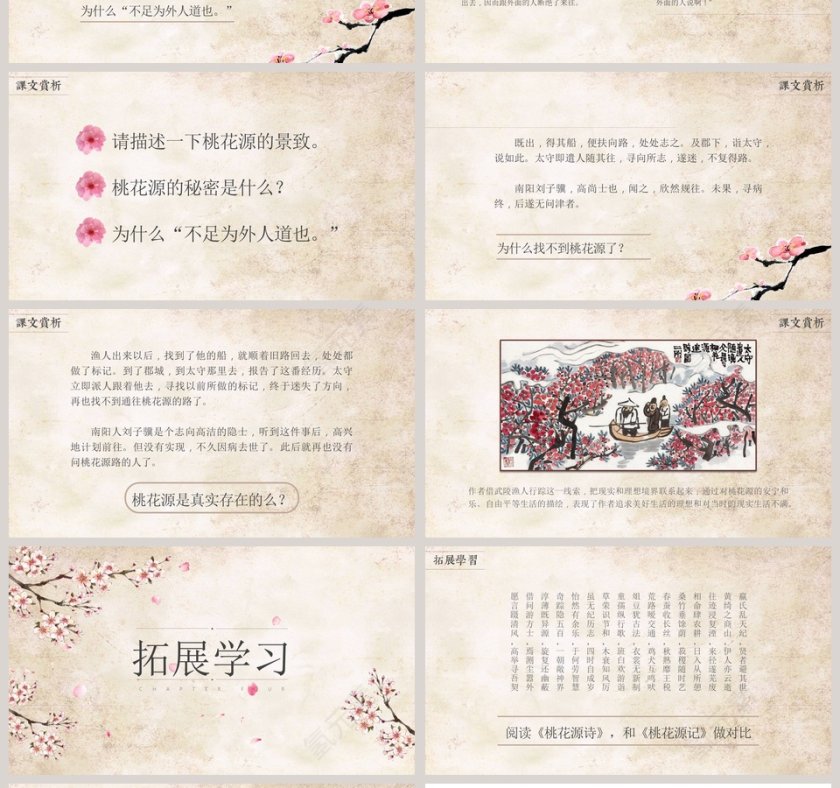 初中语文课件PPT《桃花源记  》     第4张