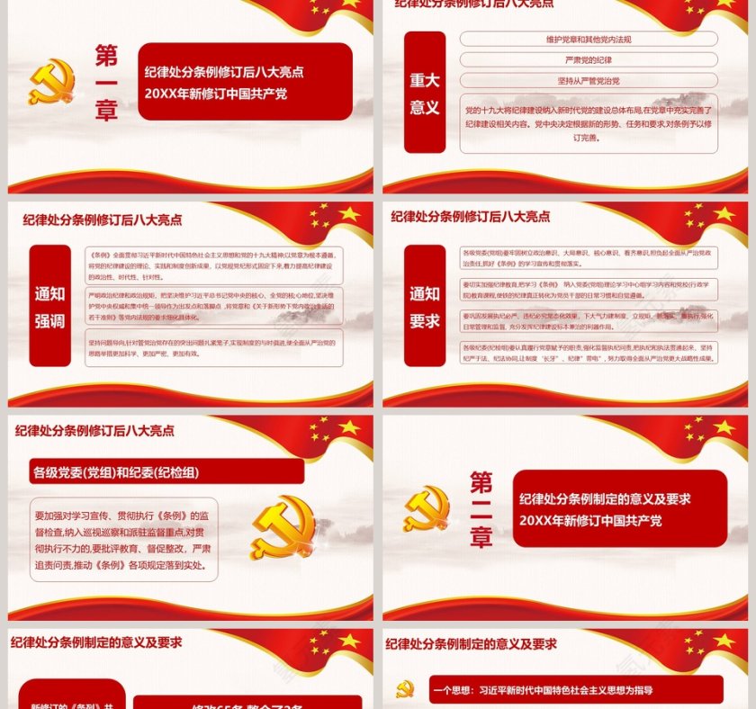 共产党最新纪律处分条例PPT模板第2张