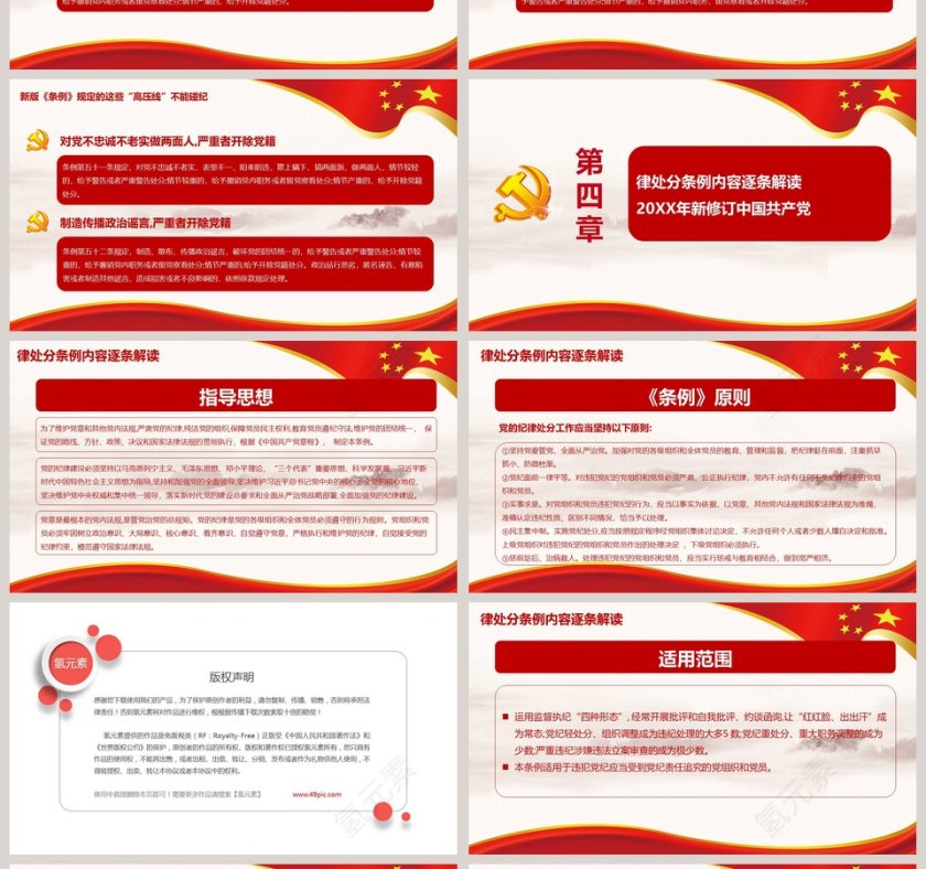 共产党最新纪律处分条例PPT模板第4张