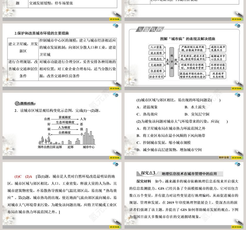 第二章乡村和城镇PPT模板第7张