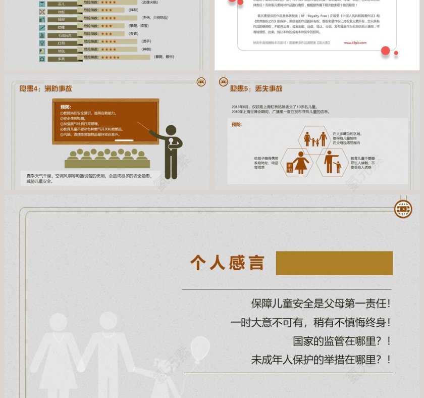 黄色简约暑假儿童安全大盘点教育培训ppt第3张