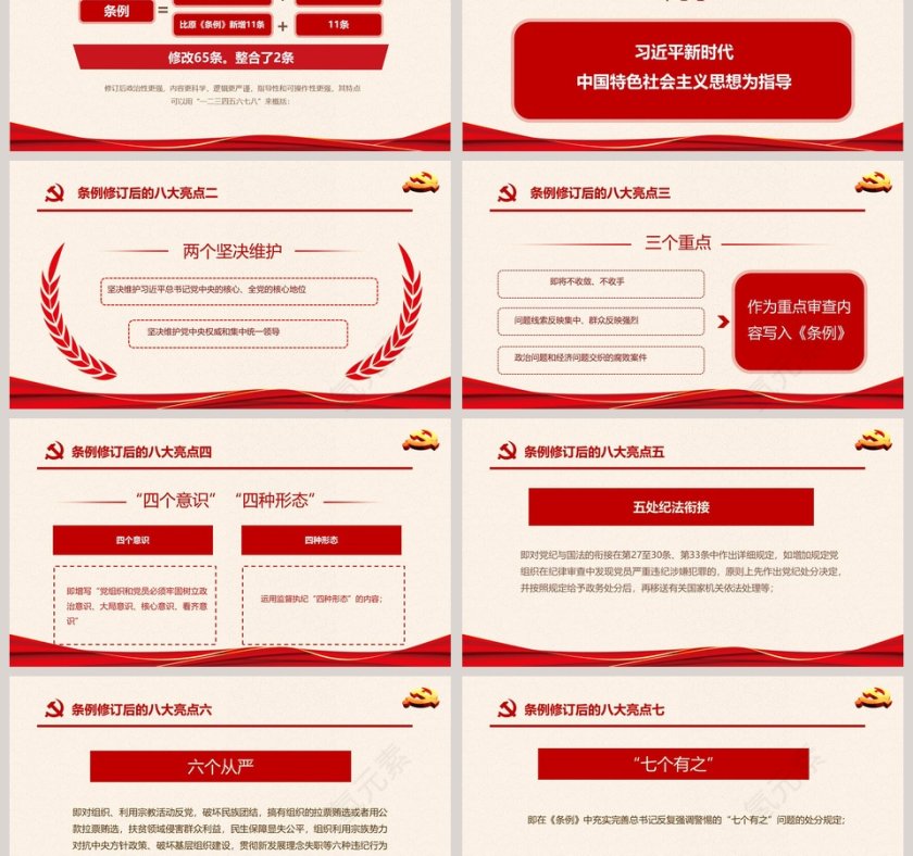 中国共产党纪律处分条例PPT模板 第3张