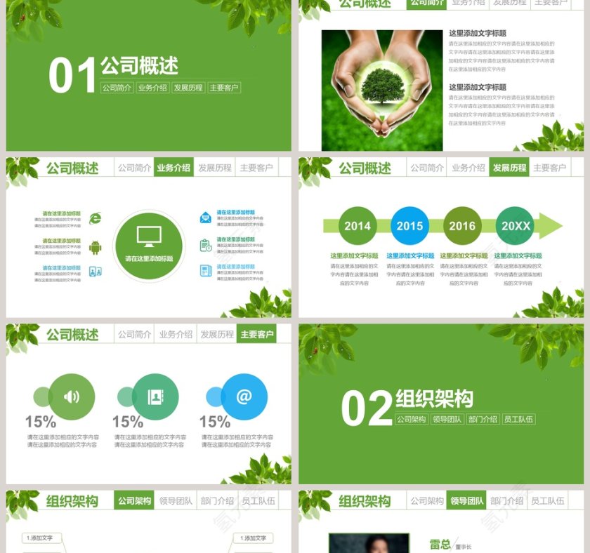 绿色能源公司简介环保PPT模板第2张