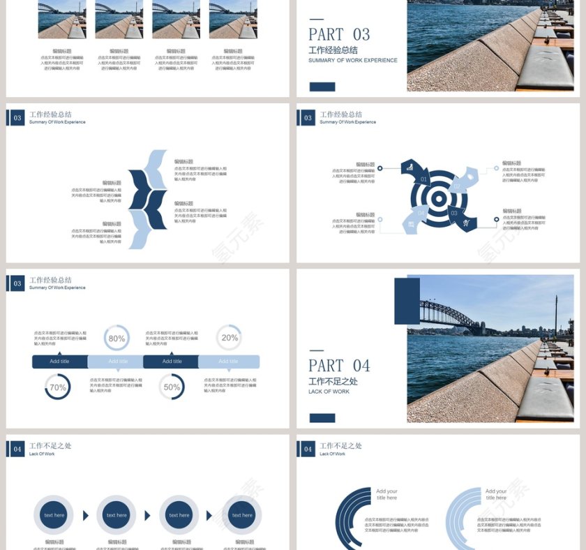 欧美风工作总结模版述职报告PPT第3张