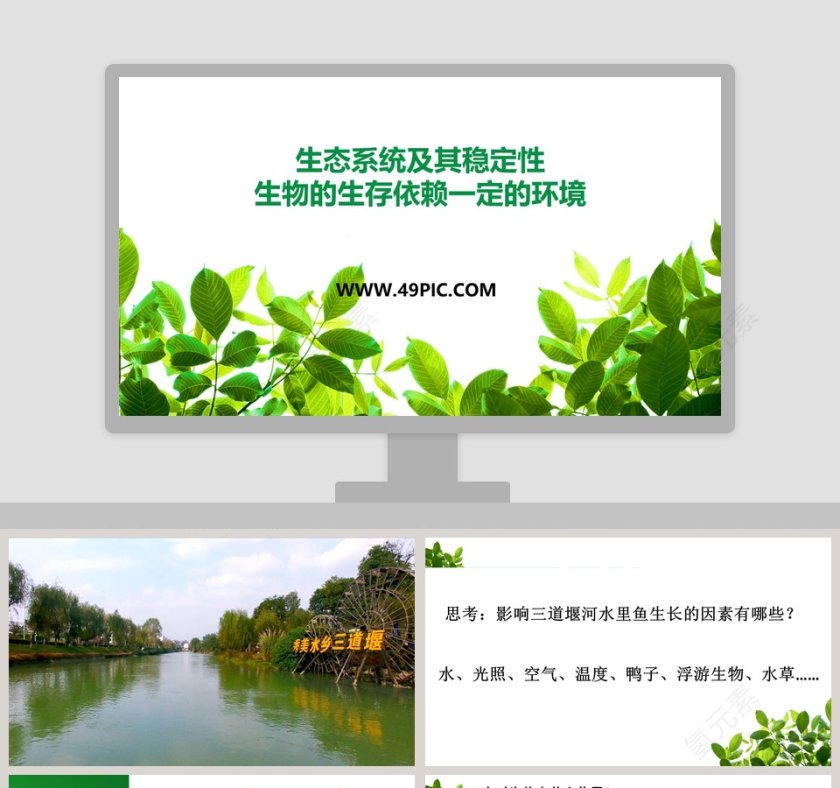 生态系统及其稳定性-生物的生存依赖一定的环境教学ppt课件第1张