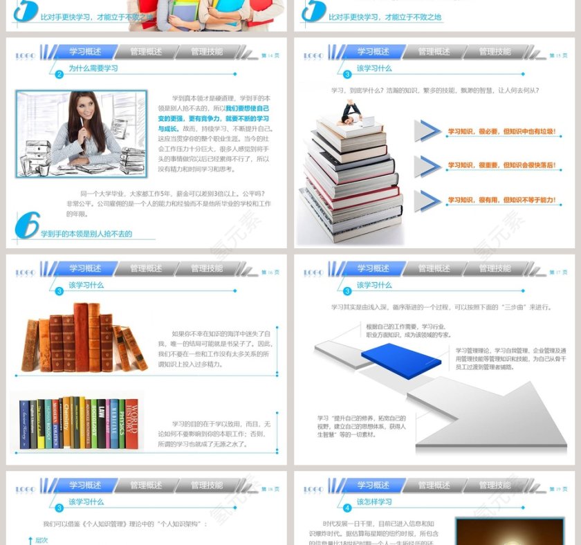 彩色简约商务模板该学哪些管理第4张
