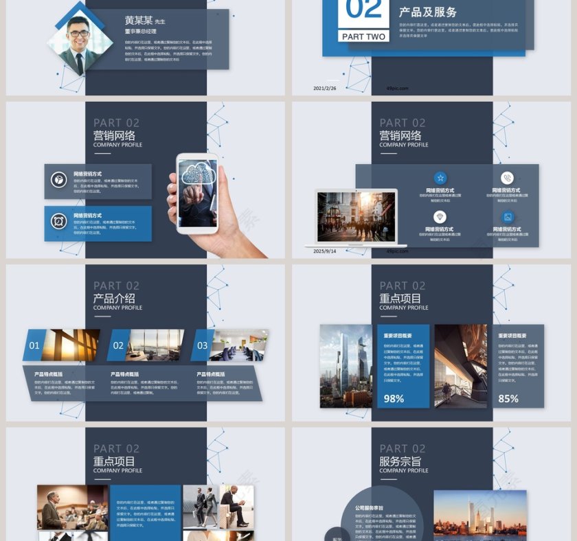 项目推广企业简介PPT模板第3张