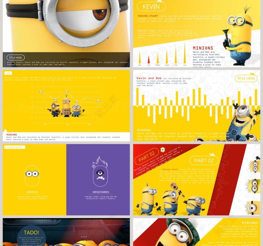 卡通可爱儿童PPT模板 第2张