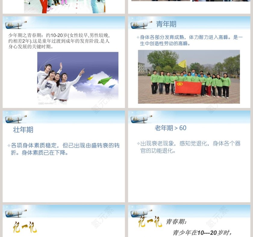 人的一生青岛版五年级科学下册PPT模板大全第4张