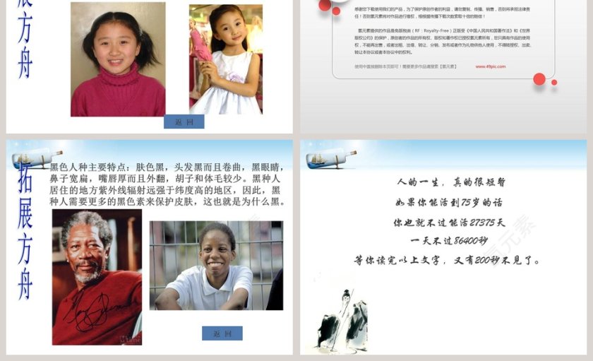 人的一生青岛版五年级科学下册PPT模板大全第7张