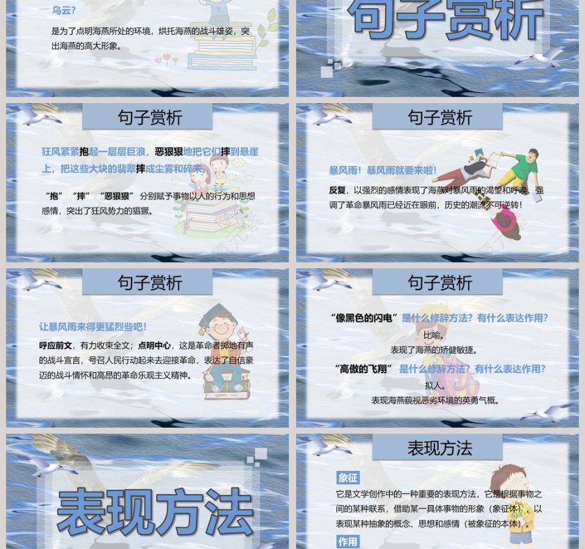 课文解析部编版八年级语文下册海燕语文课件PPT第3张