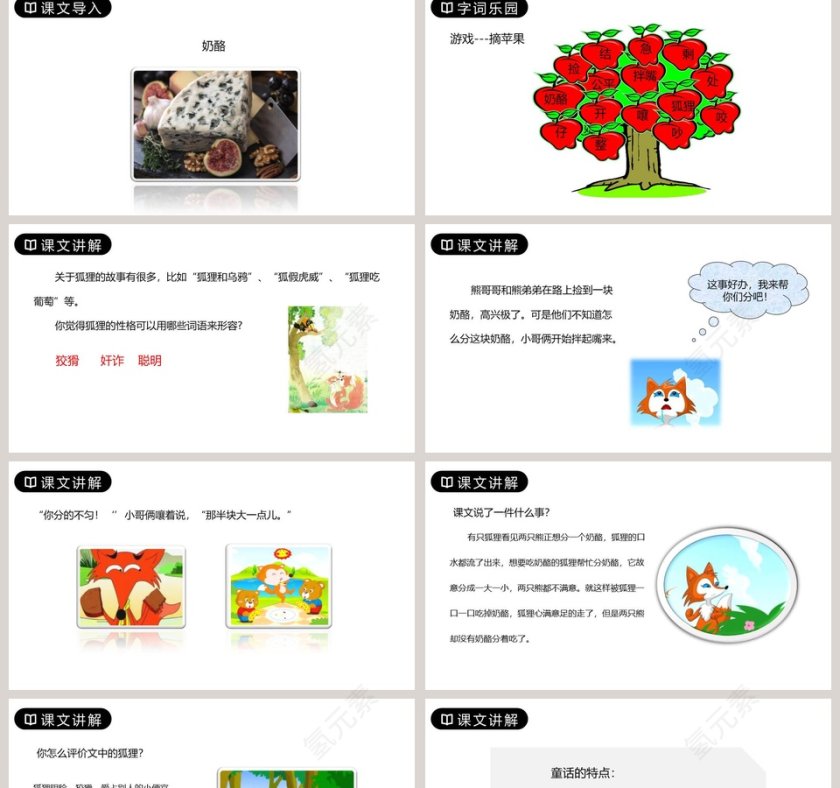 二年级语文上册狐狸分奶酪语文课件PPT第2张