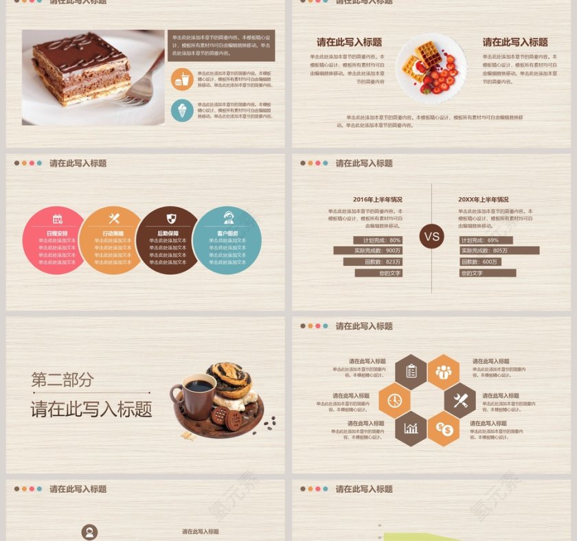 甜品美食宣传推广计划PPT小清新甜品下午茶第2张