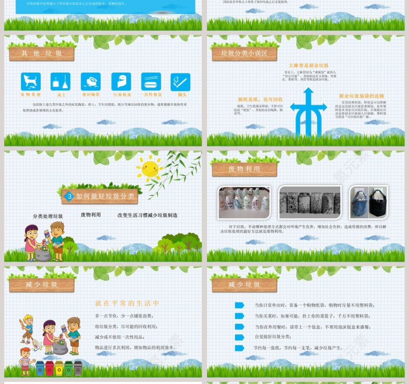 垃圾分类主题班会垃圾分类环保ppt第4张