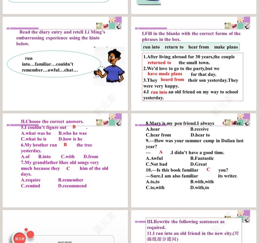 Unit 9  Communication-How Embarrassing教学ppt课件第4张