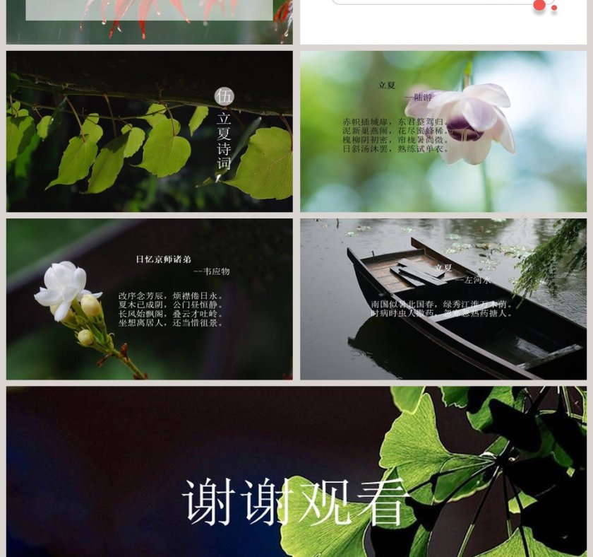 传统节气之立夏PPT模板 第4张