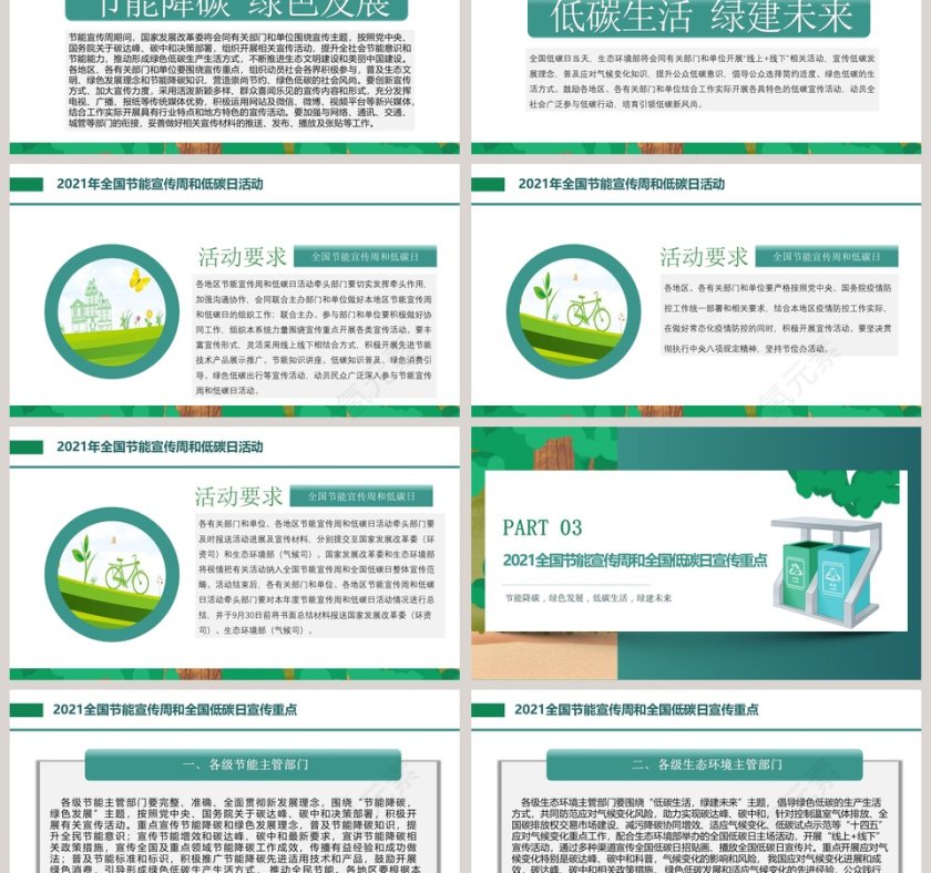 节能宣传周和全国低碳日PPT模板第3张