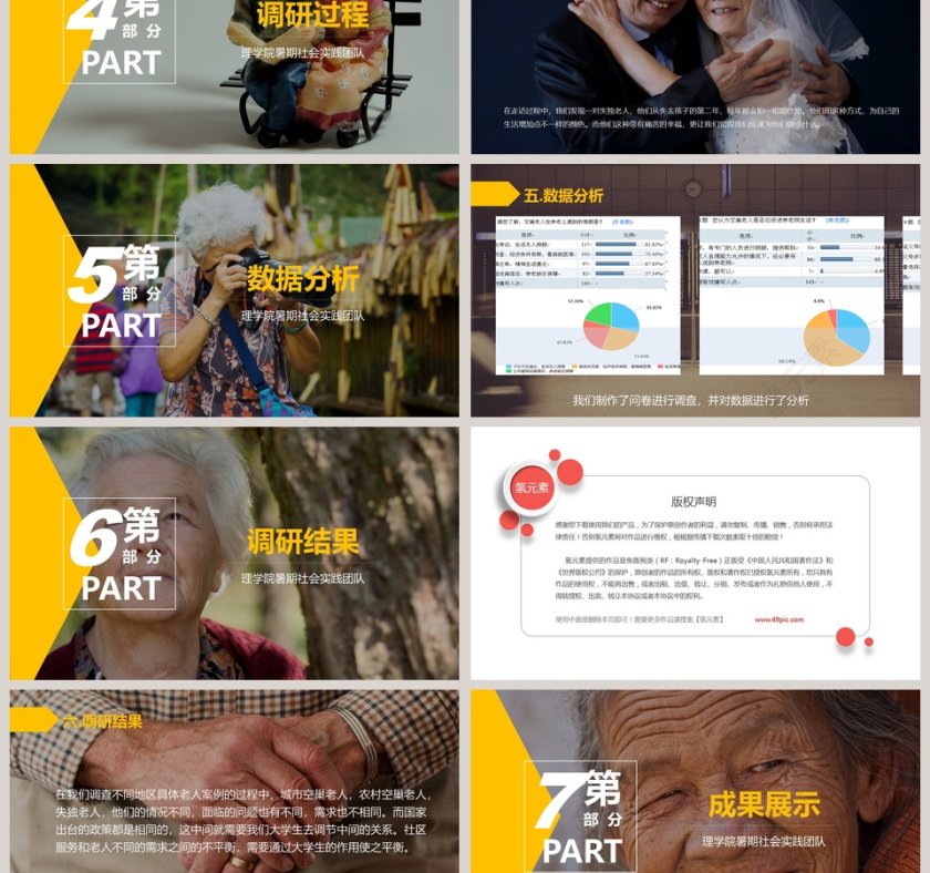 整合学生力量，凝聚社会资源关爱空巢老人PPT模板第3张