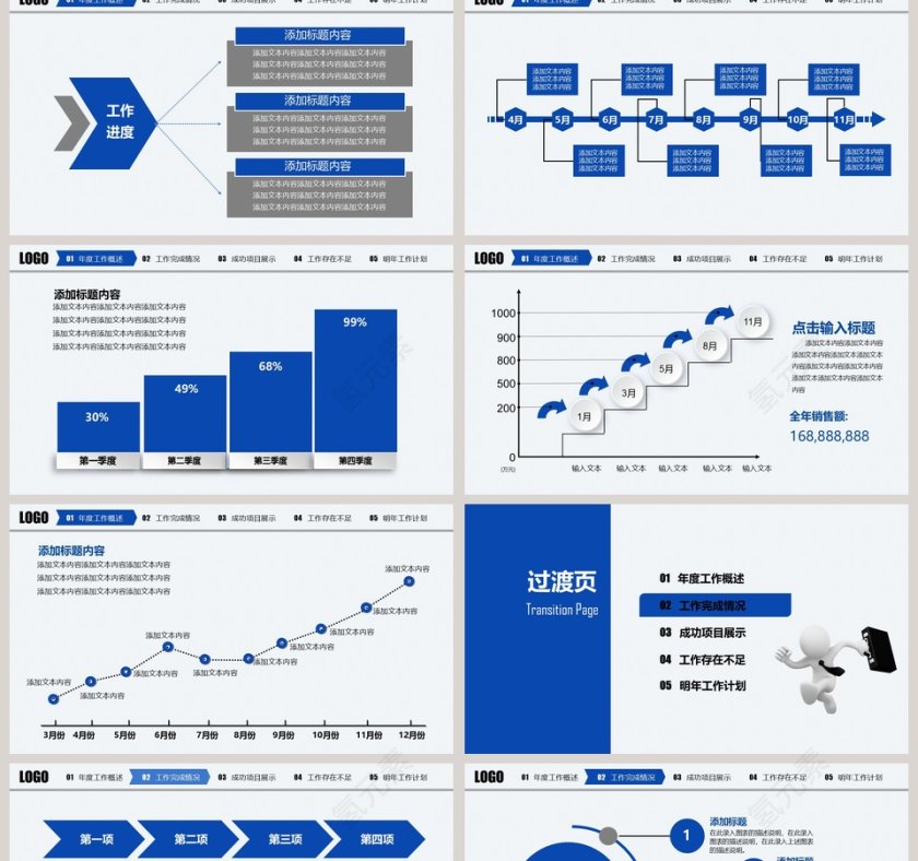 2019工作总结年度汇报PPT模板第2张