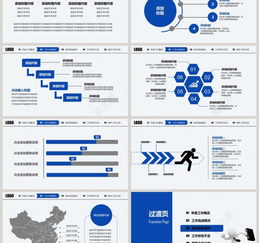 2019工作总结年度汇报PPT模板第3张