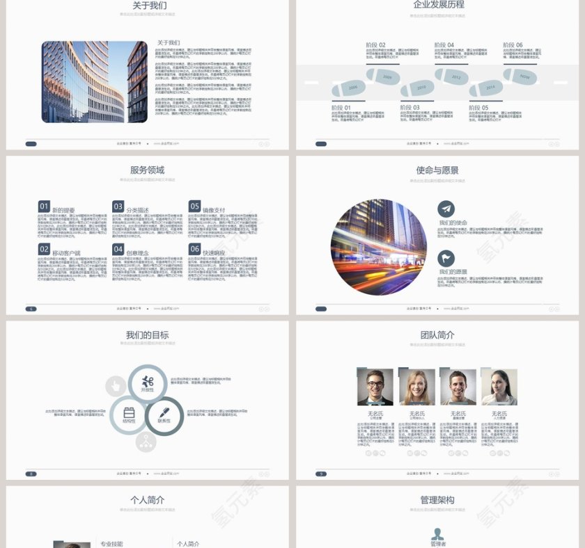 2019简约企业商务通用PPT模板企业简介介绍PPT 第2张