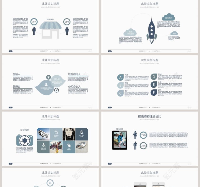 2019简约企业商务通用PPT模板企业简介介绍PPT 第5张