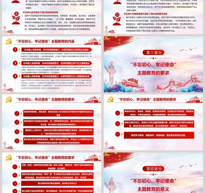 不忘初心牢记使命党员教育培训活动报告主题教育微党课课件第二批不忘初心PPT第3张